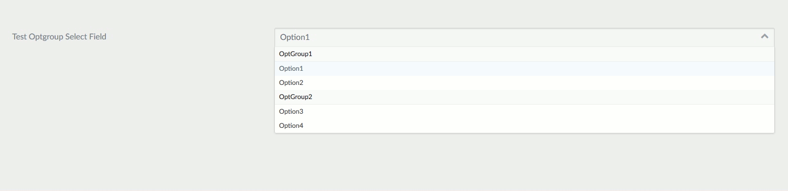 Select Optgroup Field