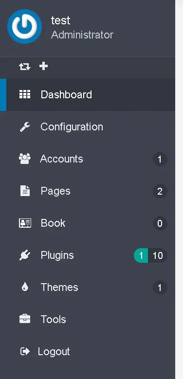 Admin book flex menu entry