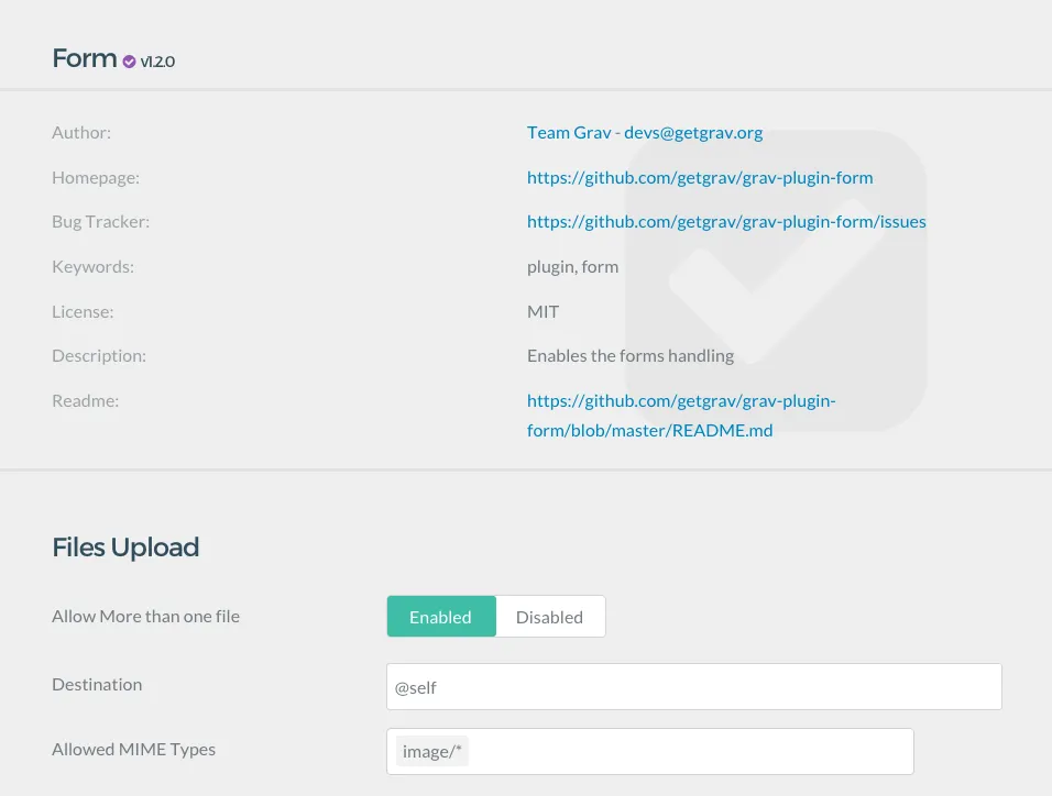 Admin Forms