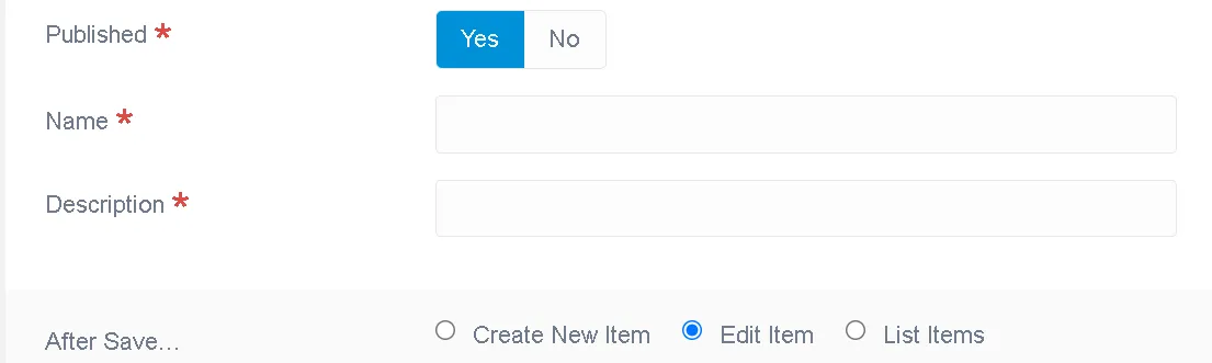 Simple form edit