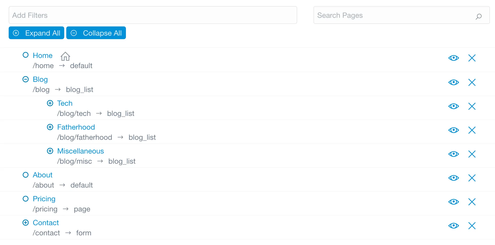 Admin Pages